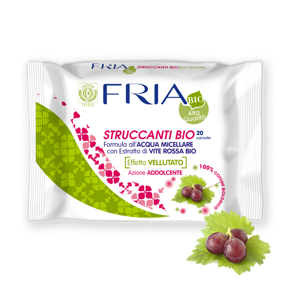 Fria organic make-up wipes