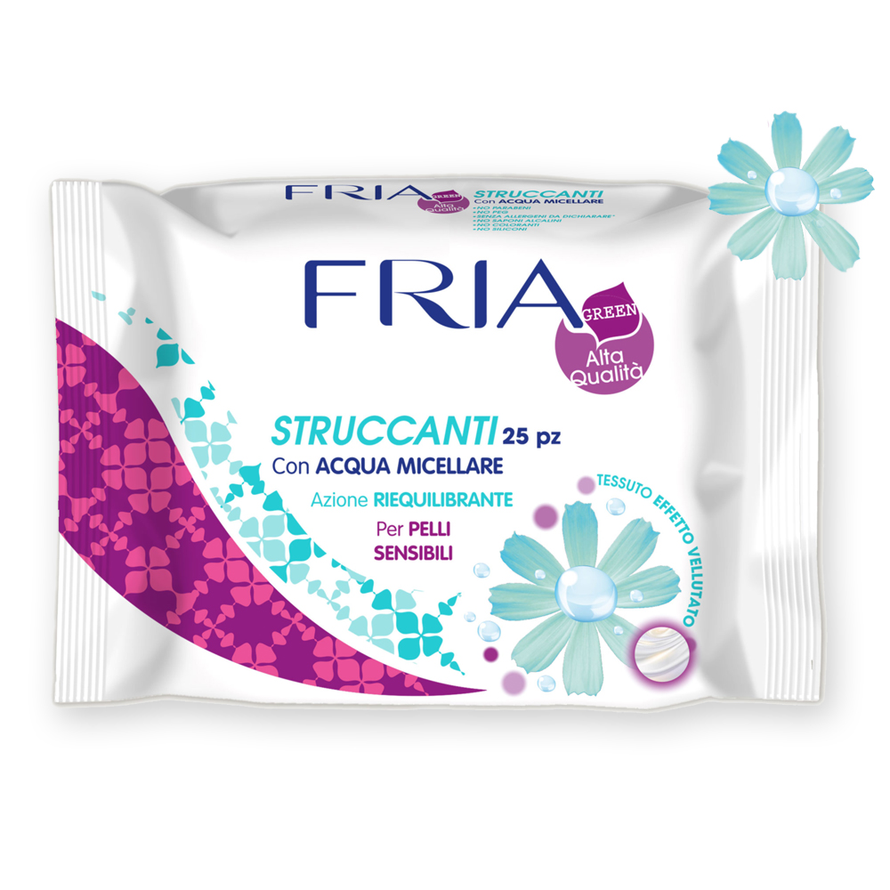 Fria make-up remover with micellar water